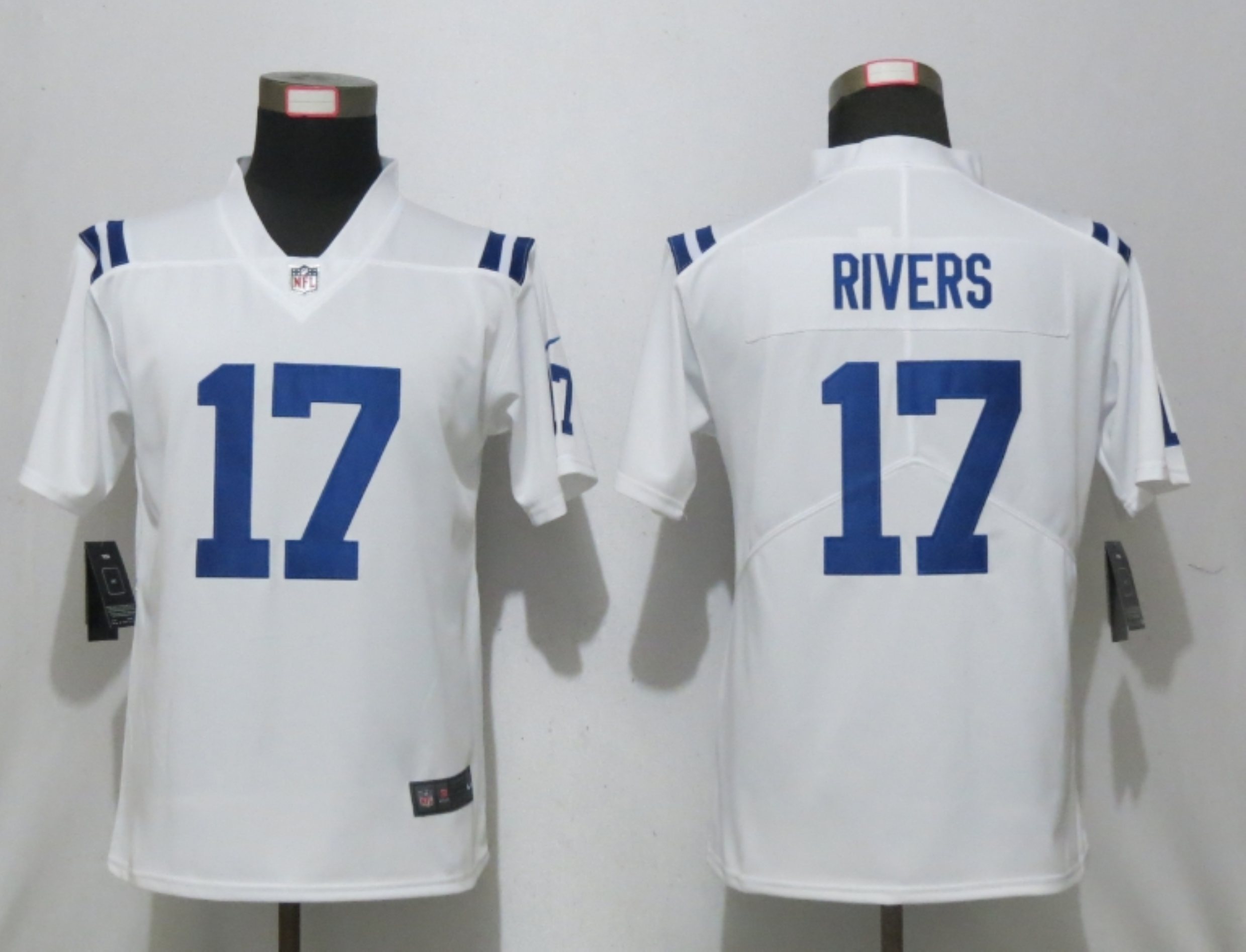 Women New Nike Indianapolis Colts #17 Rivers White Alternate Vapor Elite Playe->women nfl jersey->Women Jersey